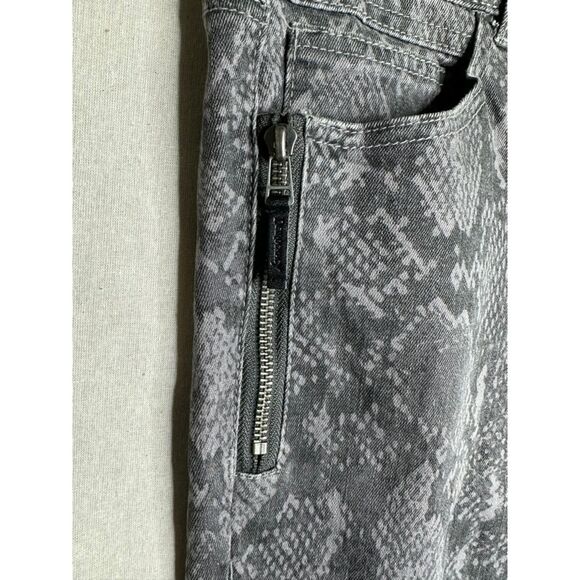 Democracy Jeans Ab Solution Women's‎ Gray Snakeskin Stretch Denim Skinny Ankle 4 - Picture 4 of 8